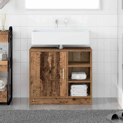 Badrumsskåp Gammalt trä 63 x 29 x 55 cm Konstruerat trä