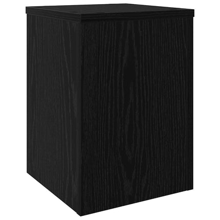 Växtställ 2 pcs Svart Ek 25 x 25 x 35 cm Konstruerat trä