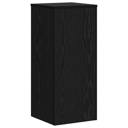 Växtställ 2 pcs Svart Ek 30 x 30 x 70 cm Konstruerat trä