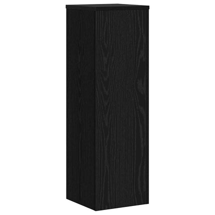 Växtställ 2 pcs Svart Ek 25 x 25 x 80 cm Konstruerat trä
