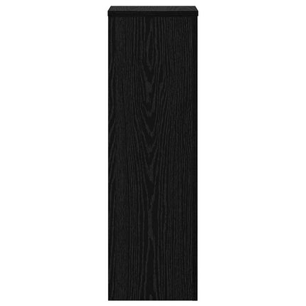 Växtställ 2 pcs Svart Ek 25 x 25 x 80 cm Konstruerat trä
