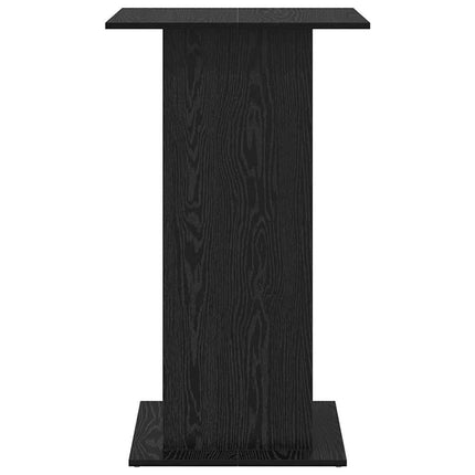 Barbord med hylla Svart Ek 60 x 60 x 100 cm Konstruerat trä