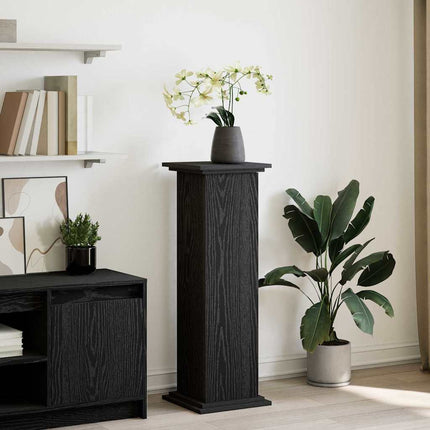 Displayställ med hylla Svart Ek 31 x 30 x 90 cm Konstruerat trä