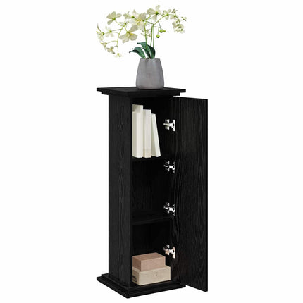 Displayställ med hylla Svart Ek 31 x 30 x 90 cm Konstruerat trä