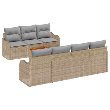 Trädgårdsoffset 8 st Beige konstrotting