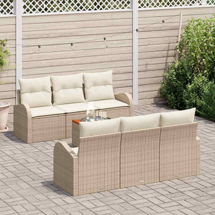 Trädgårdsoffset 7 st Beige konstrotting