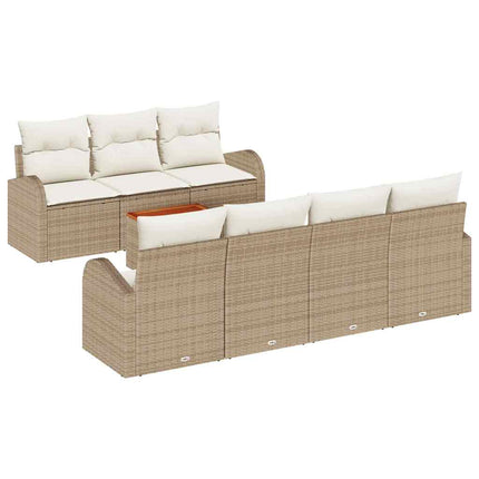 Trädgårdsoffset 8 st Beige konstrotting