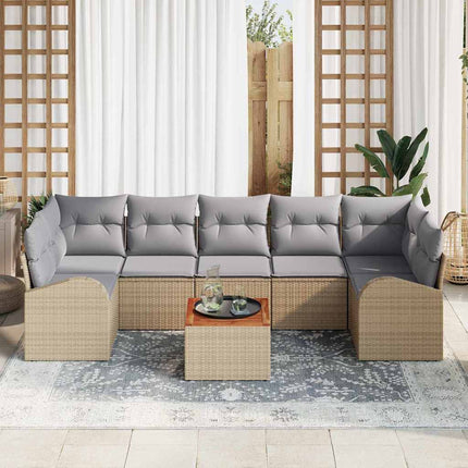Trädgårdsoffset 8 st Beige konstrotting