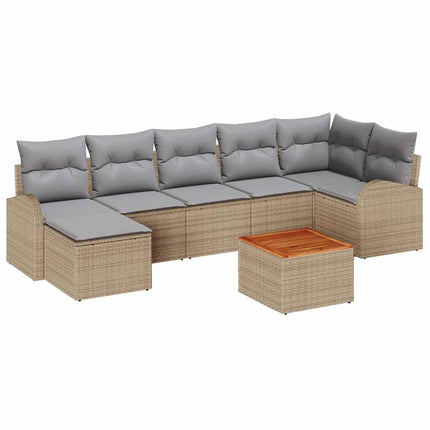 Trädgårdsoffset 8 st Beige konstrotting