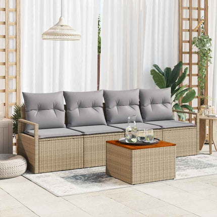 Trädgårdsoffset 5 st Beige konstrotting