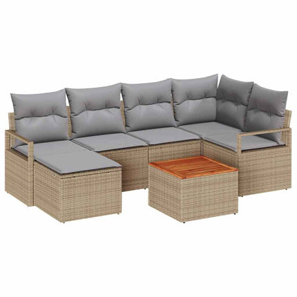 Trädgårdsoffset 8 st Beige konstrotting