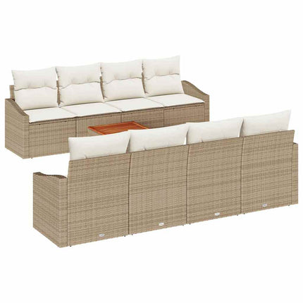 Trädgårdsoffset 9 st Beige konstrotting