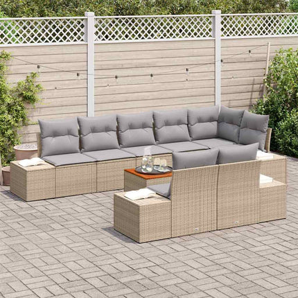 Trädgårdsoffset 9 st Beige konstrotting