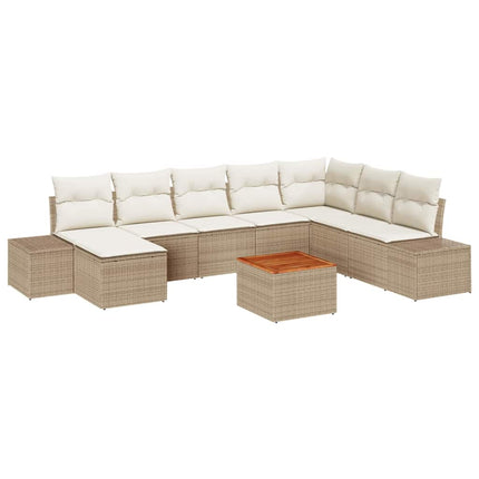 Trädgårdsoffset 9 st Beige konstrotting