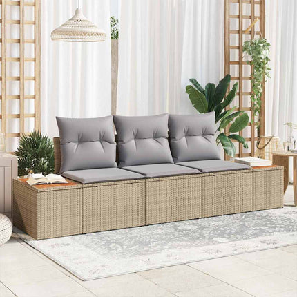 Trädgårdsoffset 3 st Beige konstrotting