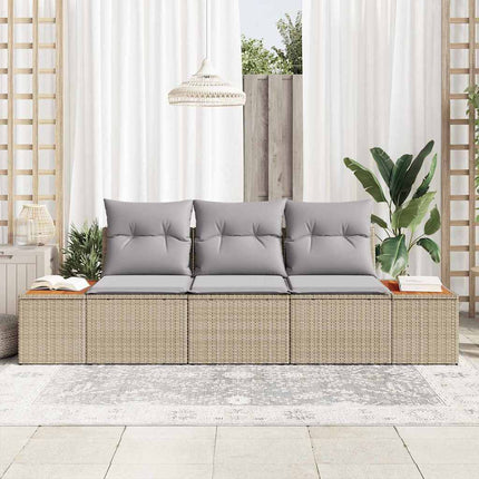 Trädgårdsoffset 3 st Beige konstrotting