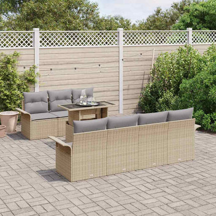 Trädgårdsoffset 8 st Beige konstrotting