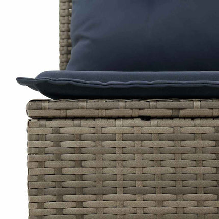 Trädgårdsoffset 8 st Grå Poly rattan