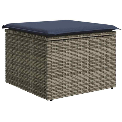 Trädgårdsoffset 8 st Grå Poly rattan