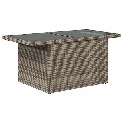 Trädgårdsoffset 10 st Grå Poly rattan