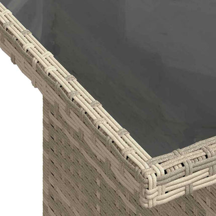 Trädgårdsoffset med lagring 7 pcs Ljusgrå konstrotting
