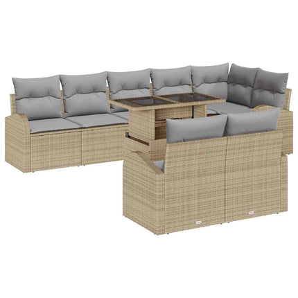 Trädgårdsoffset 9 st Beige och Ljusgrå konstrotting