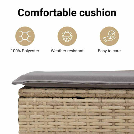 Trädgårdsoffset 7 st Beige och Ljusgrå konstrotting