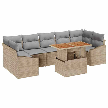 Trädgårdsoffset 8 st Beige och Grå