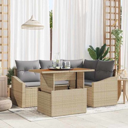 Trädgårdsoffset 5 st Beige och Grå