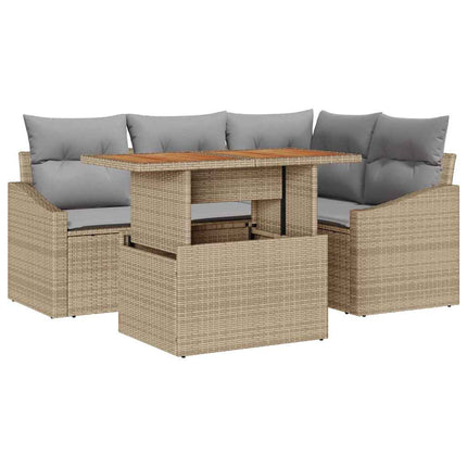 Trädgårdsoffset 5 st Beige och Grå