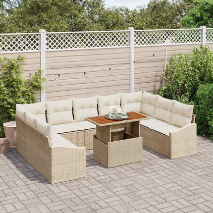 Trädgårdsoffset 10 st Beige och gräddfärgad