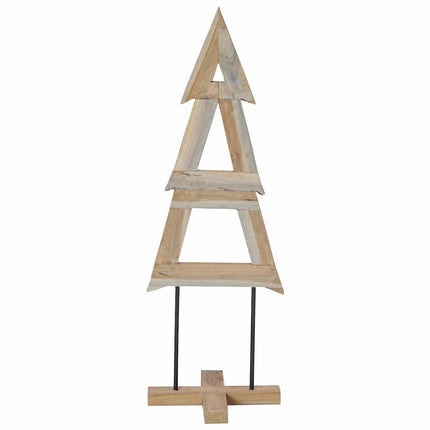 Julgran med stativ Brun 120 cm Massivt teakträ
