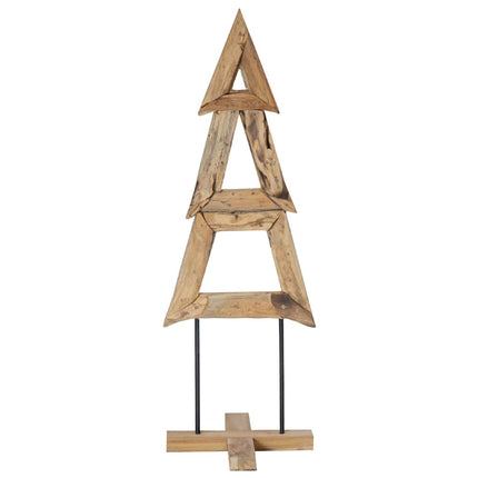 Julgran med stativ Brun 120 cm Massivt teakträ