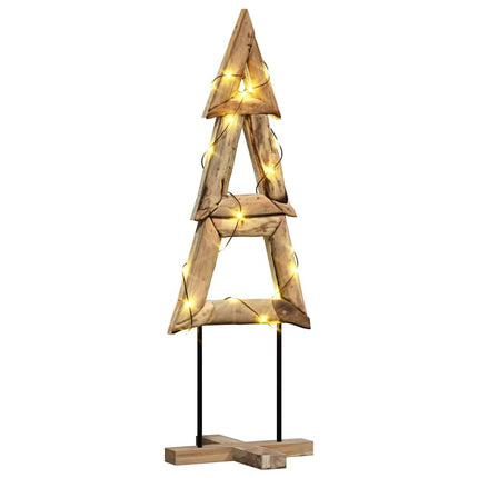 Julgran med stativ Brun 120 cm Massivt teakträ