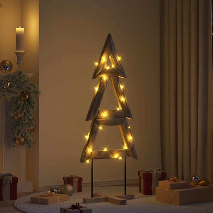 Julgran med stativ Brun 149,5 cm Massivt teakträ