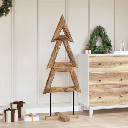 Julgran med stativ Brun 149,5 cm Massivt teakträ