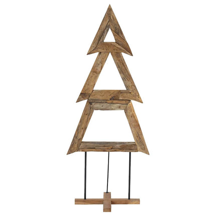 Julgran med stativ Brun 181 cm Massivt teakträ