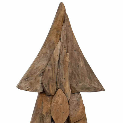 Julgran med stativ Brun 90 cm Massivt teakträ