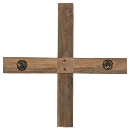 Julgran med stativ Brun 90 cm Massivt teakträ
