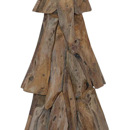 Julgran med stativ Brun 121 cm Massivt teakträ