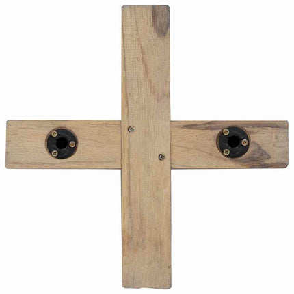 Julgran med stativ Brun 121 cm Massivt teakträ