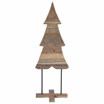Julgran med stativ Brun 121 cm Massivt teakträ
