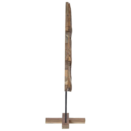 Julgran med stativ Brun 121 cm Massivt teakträ