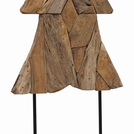 Julgran med stativ Brun 151 cm Massivt teakträ