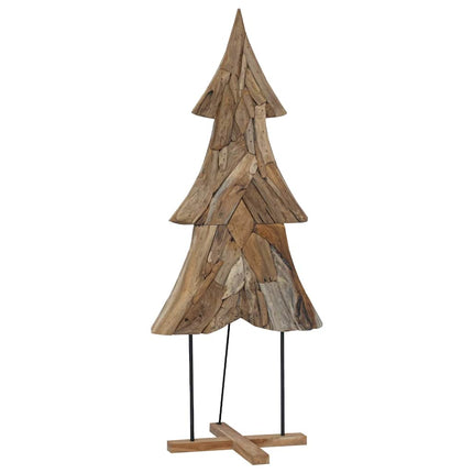 Julgran med stativ Brun 181,5 cm Massivt teakträ