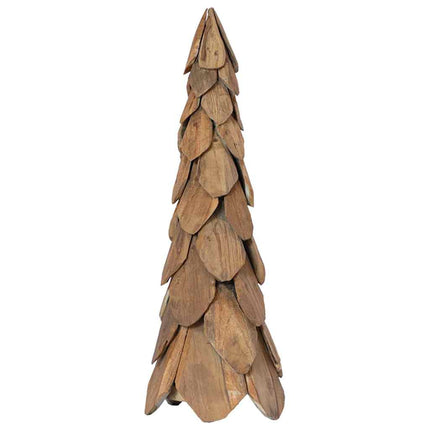 Julgran med stativ Brun 80 cm Massivt teakträ