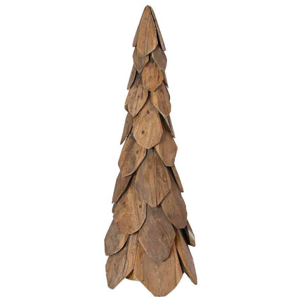 Julgran med stativ Brun 80 cm Massivt teakträ