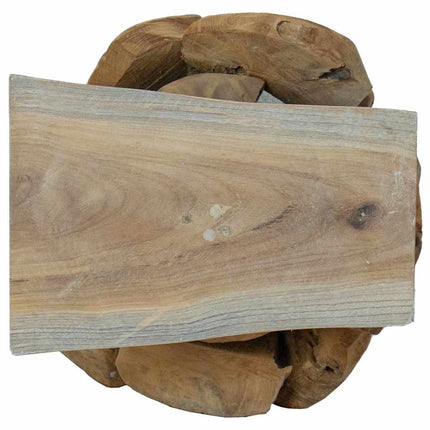 Julgran med stativ Brun 61 cm Massivt teakträ