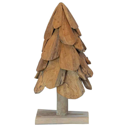 Julgran med stativ Brun 61 cm Massivt teakträ