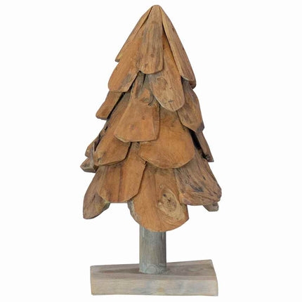 Julgran med stativ Brun 61 cm Massivt teakträ